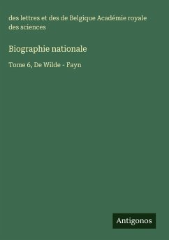 Cover Biographie nationale