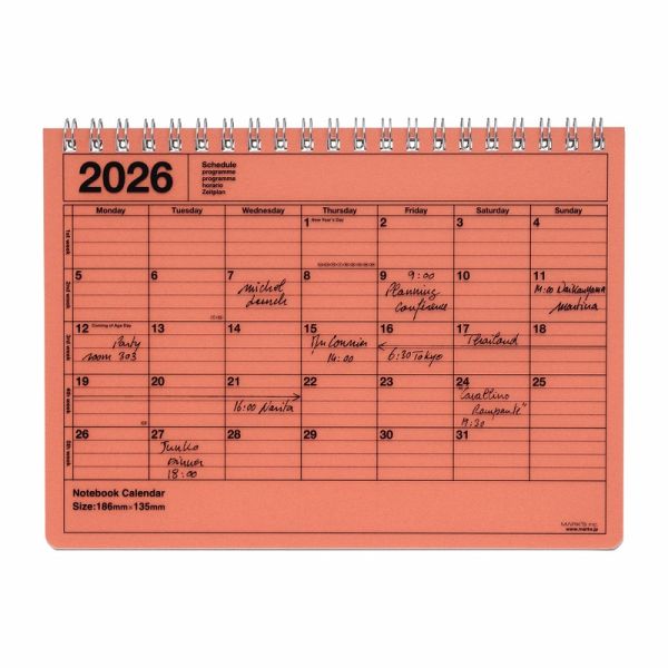 MARK'S 2026 Tischkalender, S // Orange MARK'S 2026 Tischkalender, S // Orange