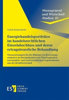 Cover Energiehandelsportfolios im handelsrechtlichen Einzelabschluss und deren ertragsteuerliche Behandlung (eBook, PDF)