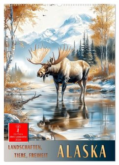 Alaska - Landschaften, Tiere, Freiheit (Wandkalender 2026 DIN A2 hoch), CALVENDO Monatskalender Cover Alaska - Landschaften, Tiere, Freiheit (Wandkalender 2026 DIN A2 hoch), CALVENDO Monatskalender