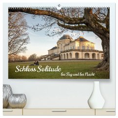 Cover Schloss Solitude bei Tag und bei Nacht (hochwertiger Premium Wandkalender 2026 DIN A2 quer), Kunstdruck in Hochglanz