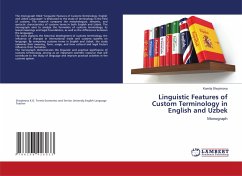 Cover Linguistic Features of Custom Terminology in English and Uzbek