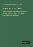 Rapport du Comité spécial Rapport du Comité spécial
