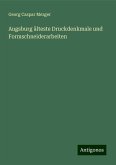 Augsburg älteste Druckdenkmale und Formschneiderarbeiten Augsburg älteste Druckdenkmale und Formschneiderarbeiten