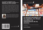 La escuela secundaria en los logotipos, los dibujos animados y la interpretación de los alumnos