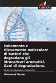 Isolamento e rilevamento molecolare di batteri che degradano gli idrocarburi aromatici. Geni di degradazione. Isolamento e rilevamento molecolare di batteri che degradano gli idrocarburi aromatici. Geni di degradazione.