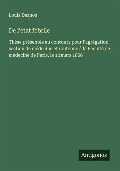 Cover De l'état fébrile