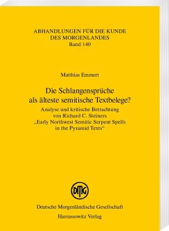 Cover Die Schlangensprüche als älteste semitische Textbelege?