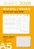 MARK'S 2025/26 Refill, Taschenkalender, A5 MARK'S 2025/26 Refill, Taschenkalender, A5