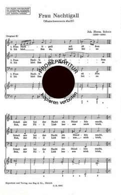Cover Schein, Johann Hermann Frau Nachtigall Männerchor