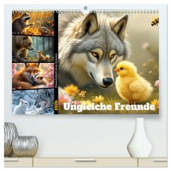 Cover Ungleiche Freunde (hochwertiger Premium Wandkalender 2026 DIN A2 quer), Kunstdruck in Hochglanz