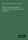 Observations philologiques et critiques sur le texte du Roman de Cléomadès Observations philologiques et critiques sur le texte du Roman de Cléomadès