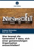 Was bewegt die Generation Y dazu, sich einer gemeinnützigen Organisation anzuschließen? Was bewegt die Generation Y dazu, sich einer gemeinnützigen Organisation anzuschließen?