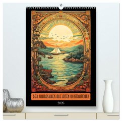 Der Jahreskreis auf alten Illustrationen (hochwertiger Premium Wandkalender 2026 DIN A2 hoch), Kunstdruck in Hochglanz