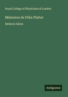 Cover Mémoires de Félix Platter