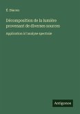 Décomposition de la lumière provenant de diverses sources