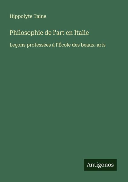 Philosophie de l'art en Italie Philosophie de l'art en Italie