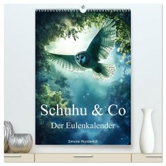 Schuhu & Co - Der Eulenkalender (hochwertiger Premium Wandkalender 2026 DIN A2 hoch), Kunstdruck in Hochglanz