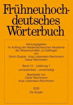 Cover Frühneuhochdeutsches Wörterbuch. Band 12/Lieferung 1 / Frühneuhochdeutsches Wörterbuch Band 12/Lieferung 1