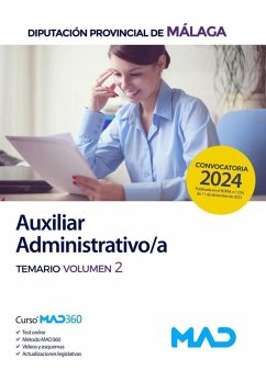 Auxiliar Administrativo/a. Temario volumen 2. Diputación de Málaga