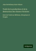 Traité de la production et de la destruction des choses d'Aristote