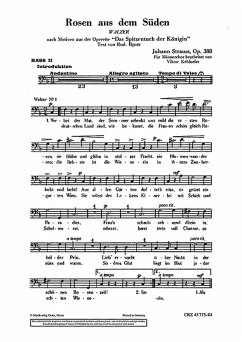 Cover ROSEN AUS DEM SUEDEN OP.388 FUER MAENNERCHOR UND KLAVIER CHORSTIMME BASS 2