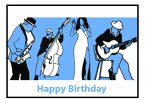 Card Happy Birthday Blues