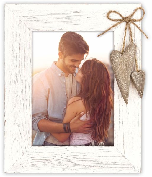 ZEP Lille white 13x18 Holz Portrait mit Herzen RE657W ZEP Lille white 13x18 Holz Portrait mit Herzen RE657W