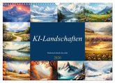 KI-Landschaften - Malerisch durch das Jahr (Wandkalender 2026 DIN A3 quer), CALVENDO Monatskalender