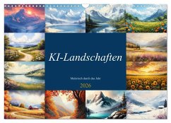 KI-Landschaften - Malerisch durch das Jahr (Wandkalender 2026 DIN A3 quer), CALVENDO Monatskalender - Calvendo;Rettenberger, Martin KI-Landschaften - Malerisch durch das Jahr (Wandkalender 2026 DIN A3 quer), CALVENDO Monatskalender - Calvendo;Rettenberger, Martin