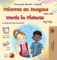 Cover Words in Pictures - My Day (Portuguese Brazilian English Bilingual Children's Book)
