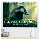 Stur, stark, sympathisch - Der Dachs - Kalender (hochwertiger Premium Wandkalender 2026 DIN A2 quer), Kunstdruck in Hochglanz