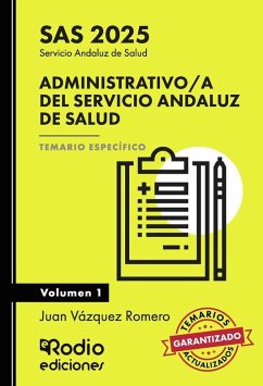 Cover Administrativo/a del Servicio Andaluz de Salud. SAS 2025. Temario Específico. Volumen 1