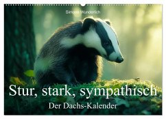 Cover Stur, stark, sympathisch - Der Dachs - Kalender (Wandkalender 2026 DIN A2 quer), CALVENDO Monatskalender