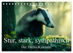 Stur, stark, sympathisch - Der Dachs - Kalender (Tischkalender 2026 DIN A5 quer), CALVENDO Monatskalender