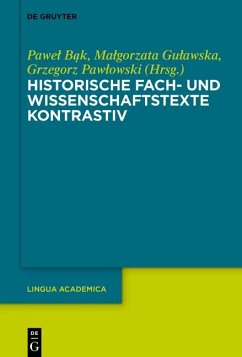 Cover Historische Fach- und Wissenschaftstexte kontrastiv