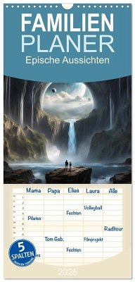 Cover Familienplaner 2026 - Epische Aussichten mit 5 Spalten (Wandkalender, 21 x 45 cm) CALVENDO