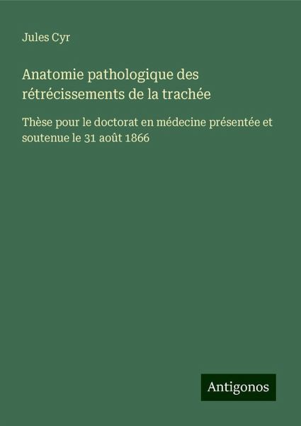 Anatomie pathologique des rétrécissements de la trachée Anatomie pathologique des rétrécissements de la trachée