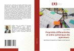 Propriétés différentielles et ordre systémique des opérateurs Propriétés différentielles et ordre systémique des opérateurs
