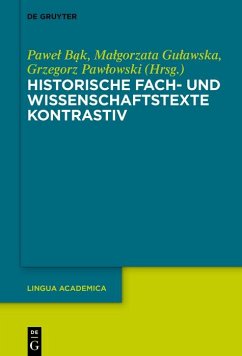 Cover Historische Fach- und Wissenschaftstexte kontrastiv (eBook, ePUB)