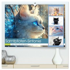 Cover Samtpfoten-Sinfonie (hochwertiger Premium Wandkalender 2026 DIN A2 quer), Kunstdruck in Hochglanz