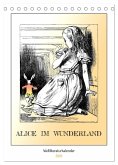Alice im Wunderland - Weltliteraturkalender (Tischkalender 2026 DIN A5 hoch), CALVENDO Monatskalender
