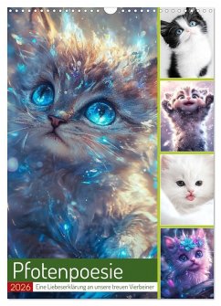 Cover Pfotenpoesie (Wandkalender 2026 DIN A3 hoch), CALVENDO Monatskalender