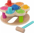 Goki 58310 - Hammerbank Flower Power, Holz, Motorikspiel, Holz, 18x18x7,5cm, goki66