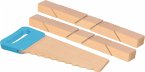 Goki 58377 - Holzbausteine mit Klettverbindungen und Säge, 11-teilig, Spielzeugwerkzeug