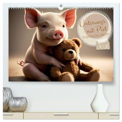 Unterwegs mit Piet - Die Abenteuer eines Ferkelchens (hochwertiger Premium Wandkalender 2026 DIN A2 quer), Kunstdruck in Hochglanz