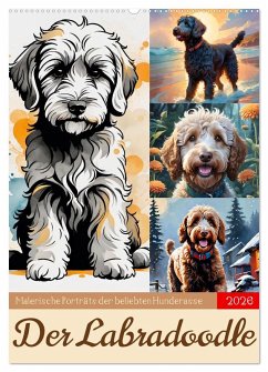 Cover Der Labradoodle (Wandkalender 2026 DIN A2 hoch), CALVENDO Monatskalender