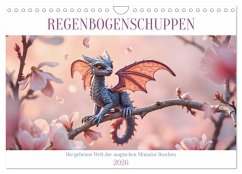 Cover Regenbogenschuppen - Die geheime Welt der magischen Miniatur Drachen (Wandkalender 2026 DIN A4 quer), CALVENDO Monatskalender