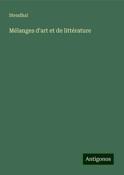 Mélanges d'art et de littérature