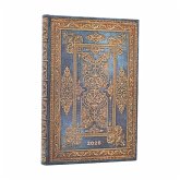 12-Monatskalender. 2026 Blue Luxe Mini Horizontal 12-Monatskalender. 2026 Blue Luxe Mini Horizontal